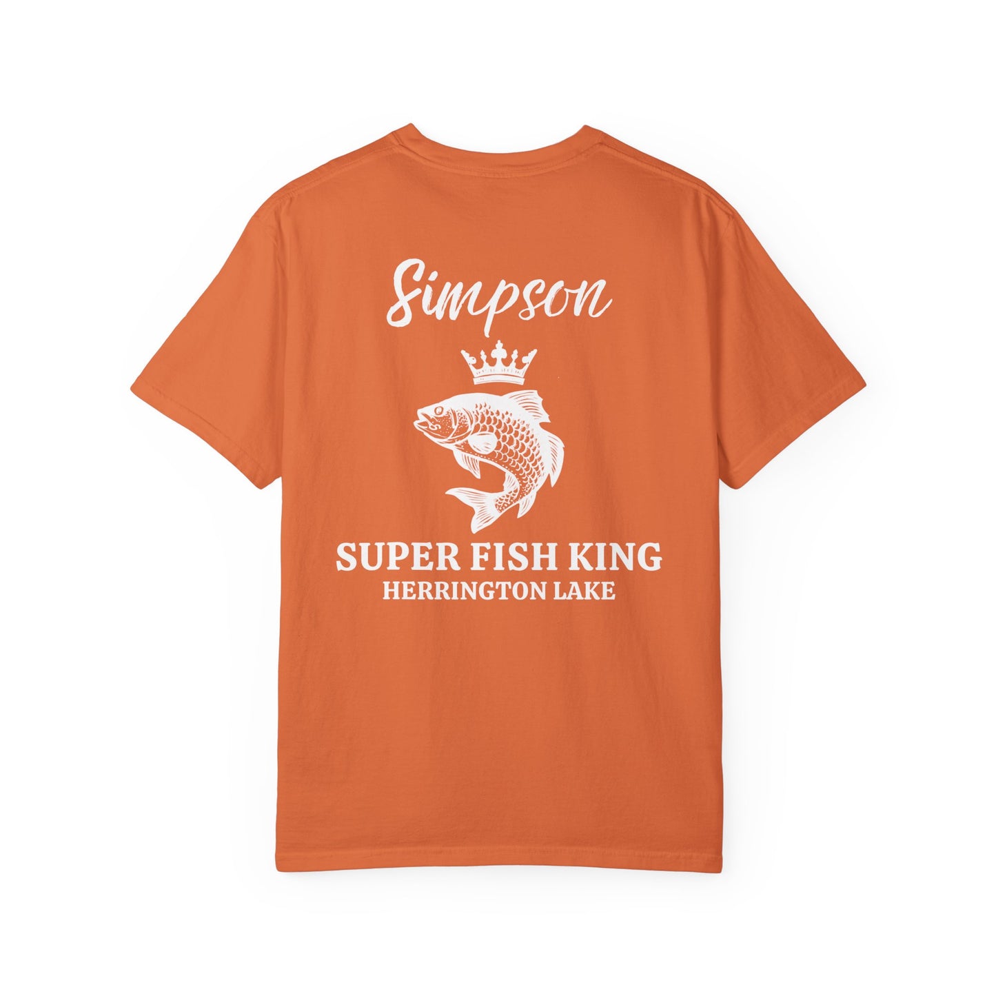 Custom Personalized Herrington Lake "Fish King" Double-Sided Premium Garment-Dyed Comfort Colors TShirt