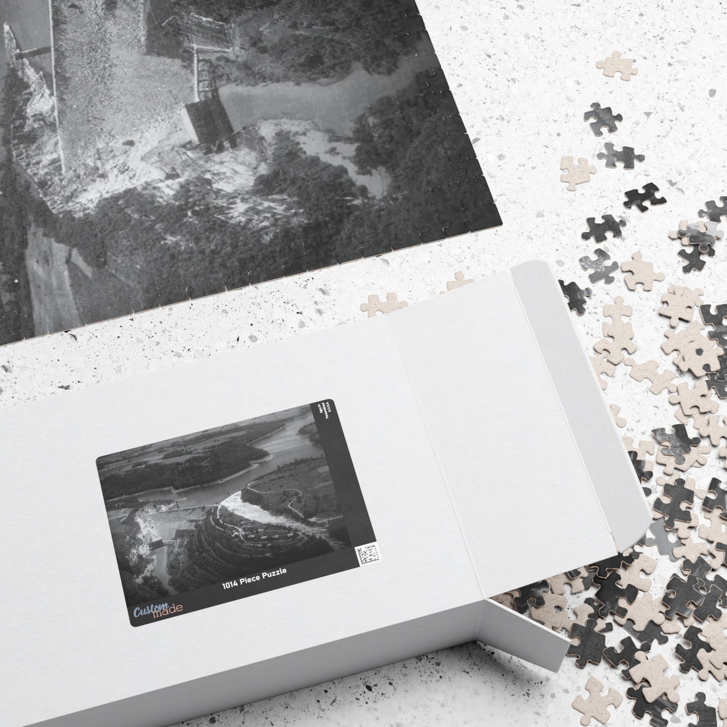 Dix Dam Black and White Puzzle (110, 252, 520, 1014-piece)