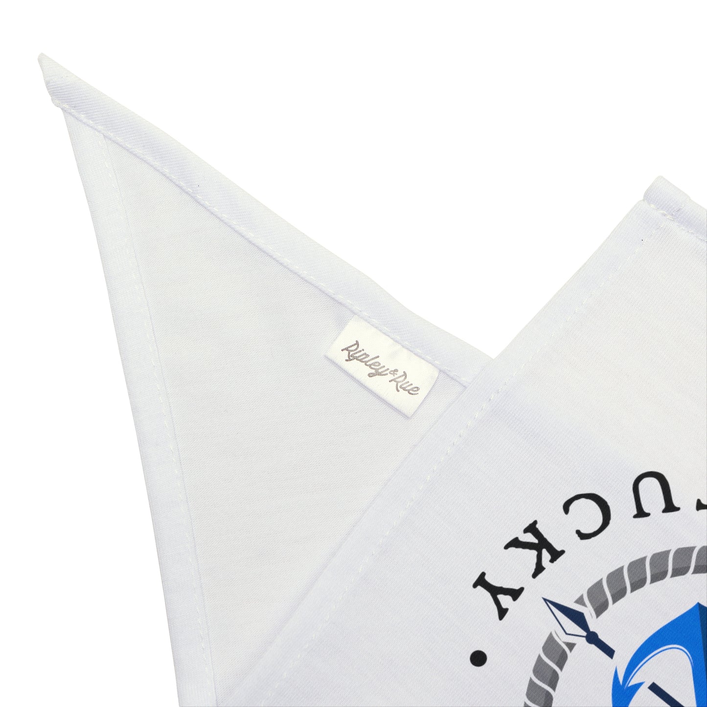Herrington Lake Nautical Pet Bandana, White
