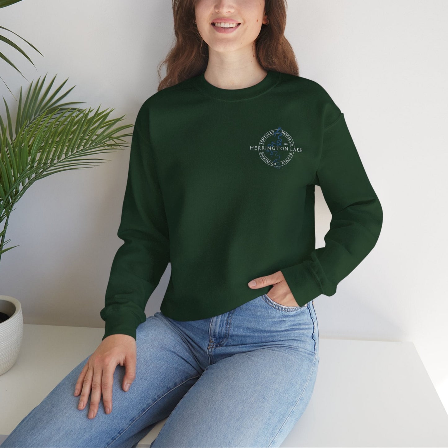 "The Classic" Herrington Lake and County Double-Sided Print Unisex Heavy Blend™ Crewneck Sweatshirt