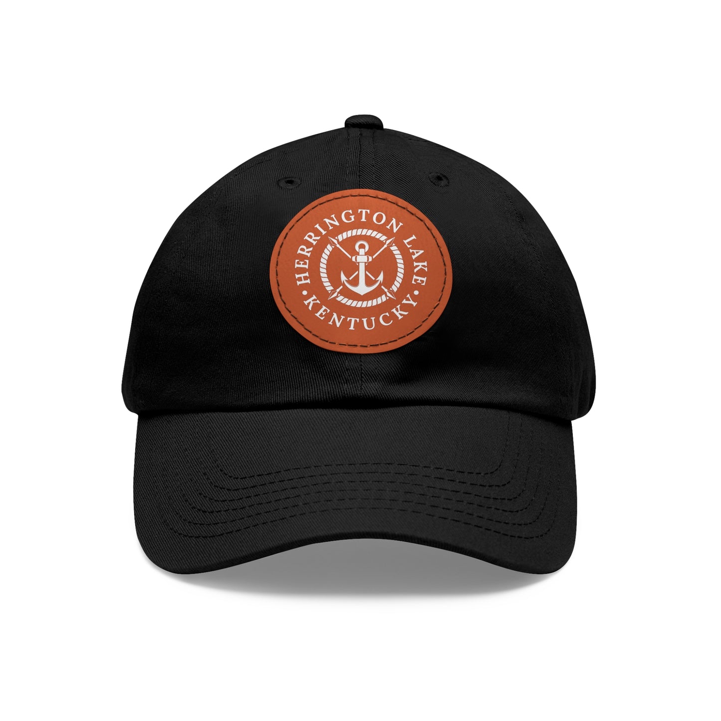 Herrington Lake Nautical Collection Dad Hat with Leather Patch (Round)