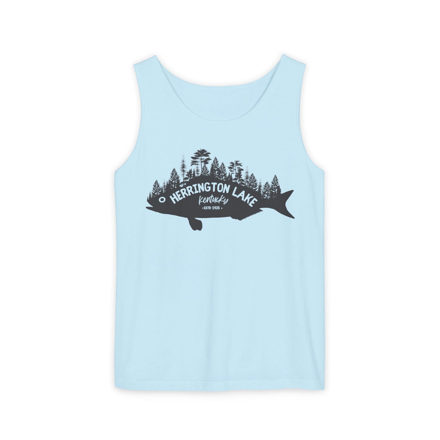 "Fishy Landscape" Garment-Dyed Comfort Colors Cotton Tank Top