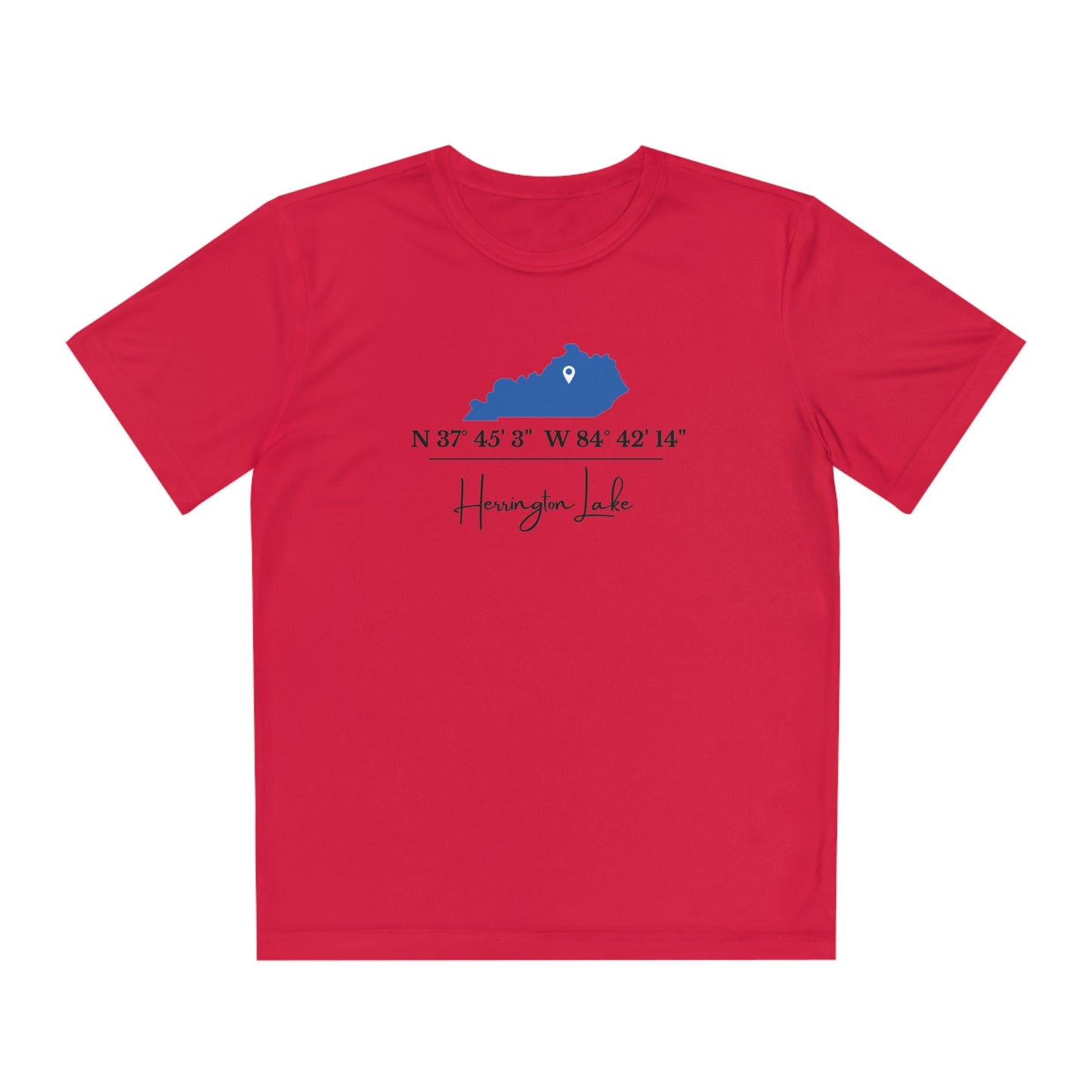 Herrington Lake Coordinates Youth Moisture Wicking Competitor Tee