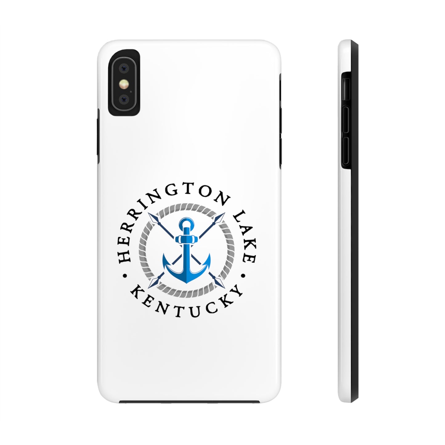 Herrington Lake Nautical Tough Phone Cases, White