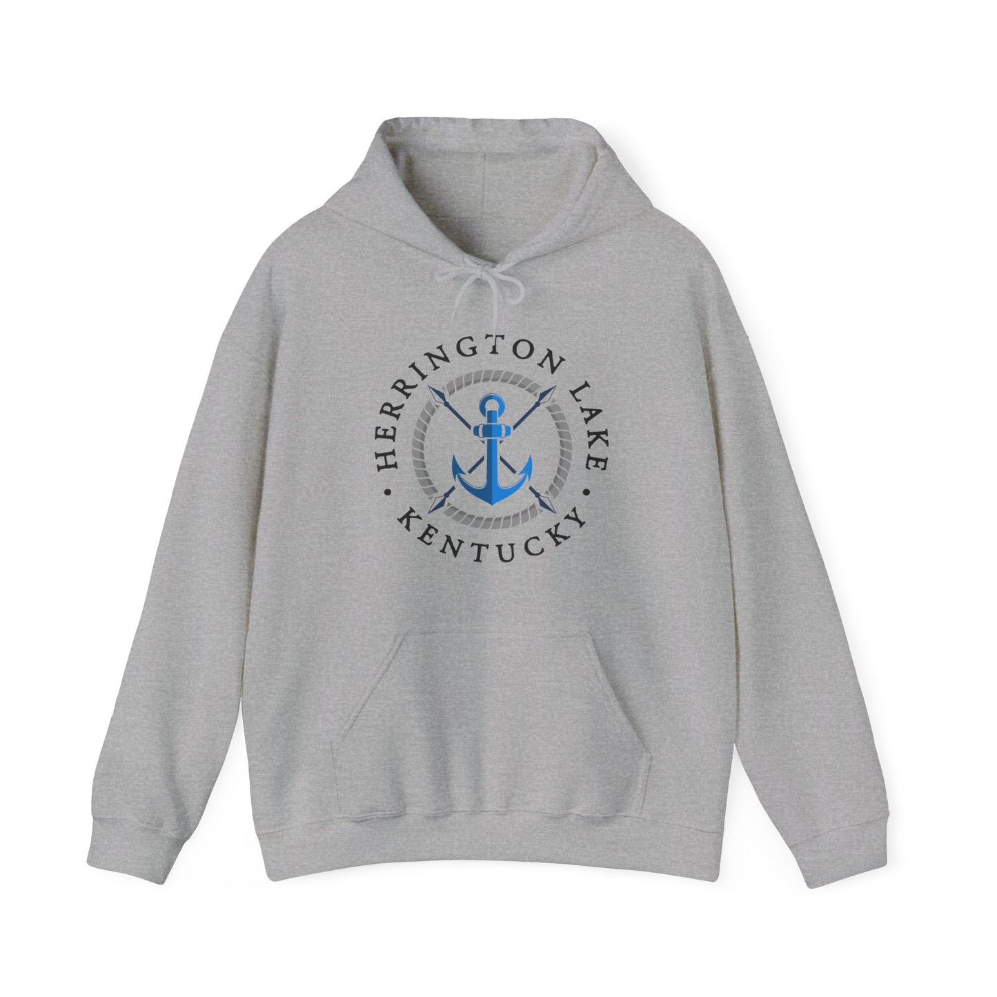 Herrington Lake Nautical Anchor Logo Heavy Blend™ Hoodie