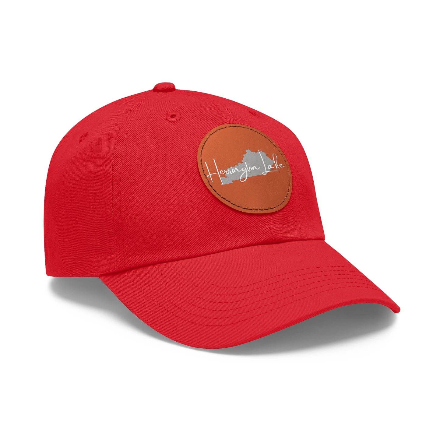 Herrington Lake Signature Collection Dad Hat with Leather Patch (Round)