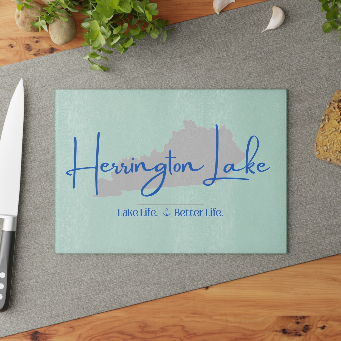 Herrington Lake Signature Collection Glass Cutting Board - White