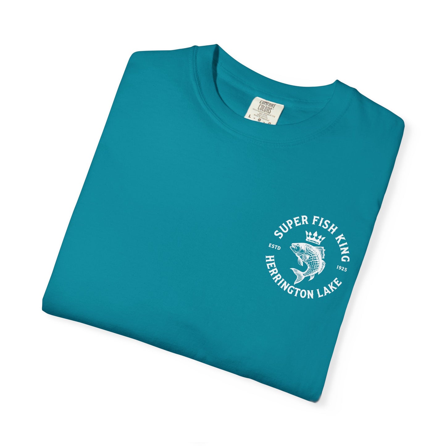 Custom Personalized Herrington Lake "Fish King" Double-Sided Premium Garment-Dyed Comfort Colors TShirt