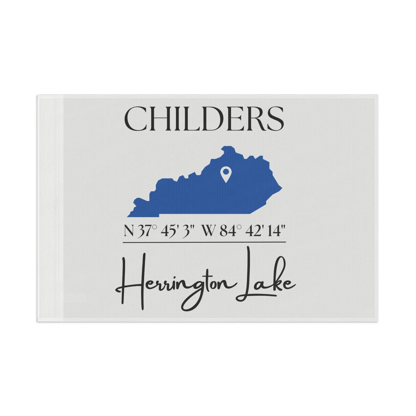 Personalized Custom Herrington Lake Name & Coordinates Flag