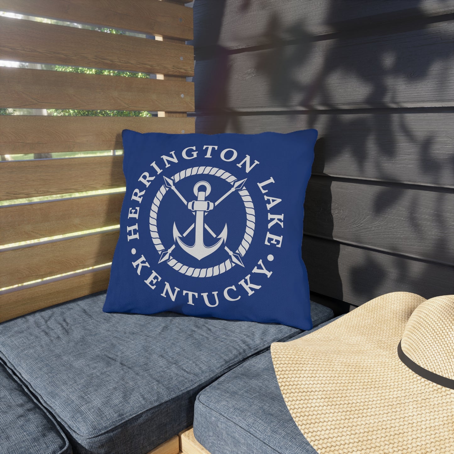 Herrington Lake Anchor Outdoor Pillows in Blue