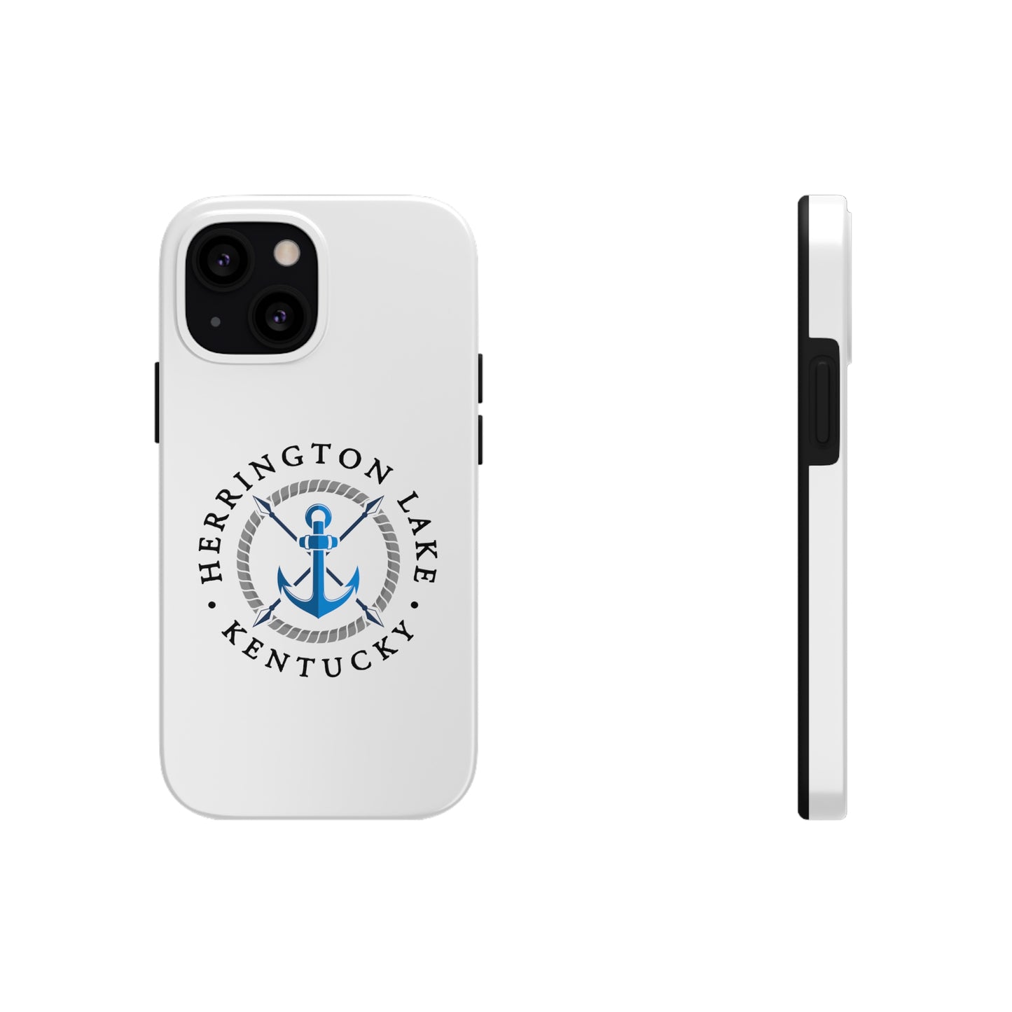Herrington Lake Nautical Tough Phone Cases, White