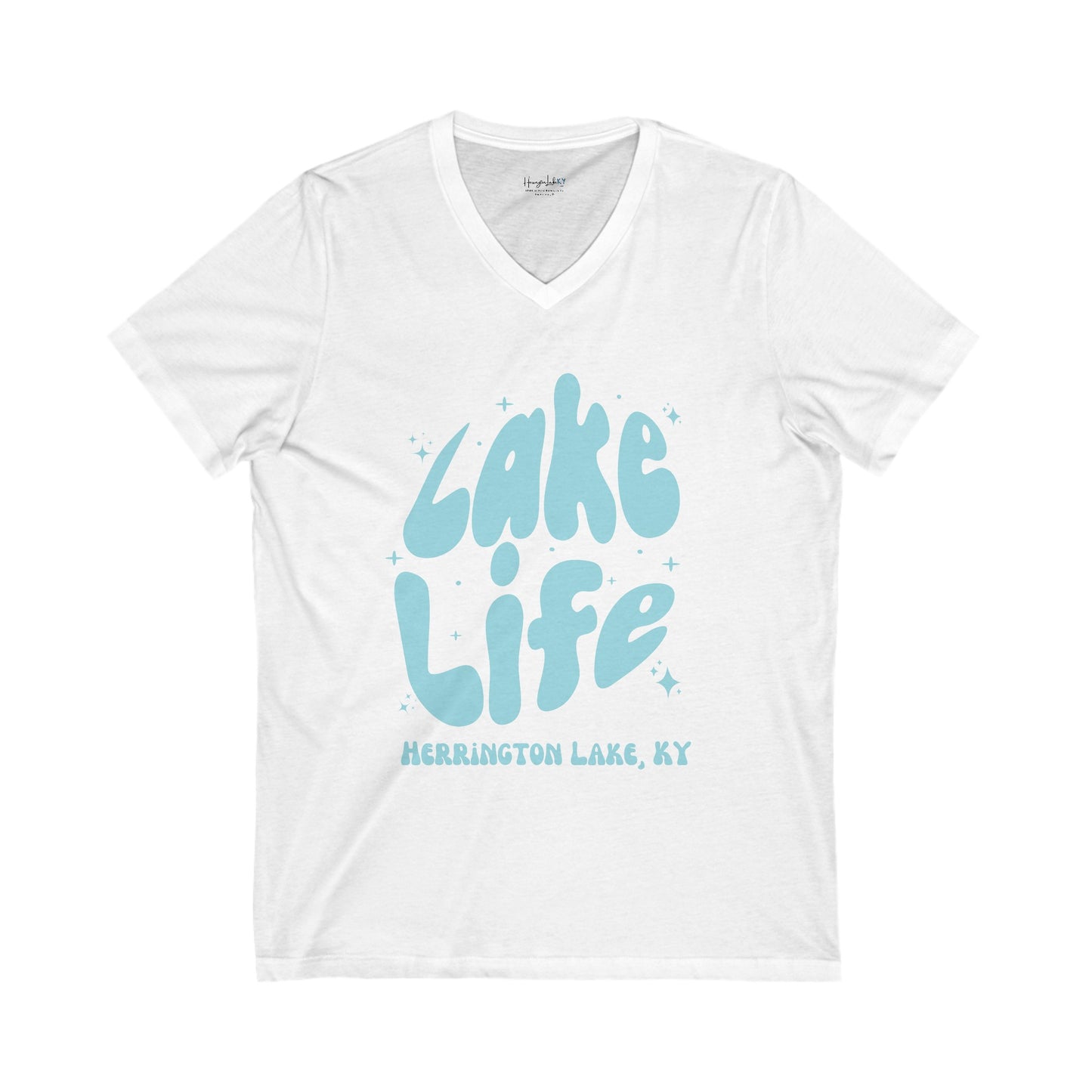 Herrington Lake Life Unisex Jersey Short Sleeve V-Neck Tee