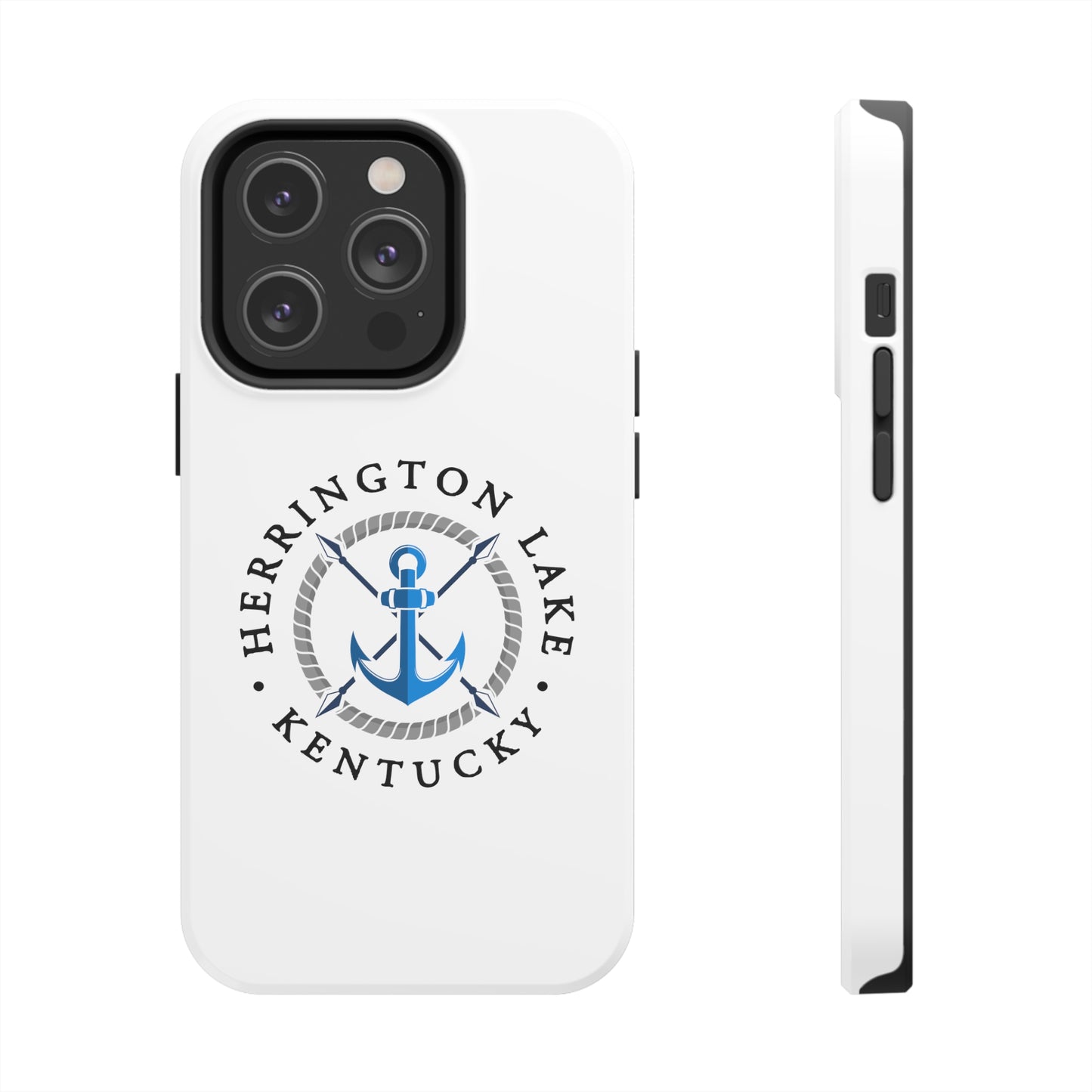 Herrington Lake Nautical Tough Phone Cases, White