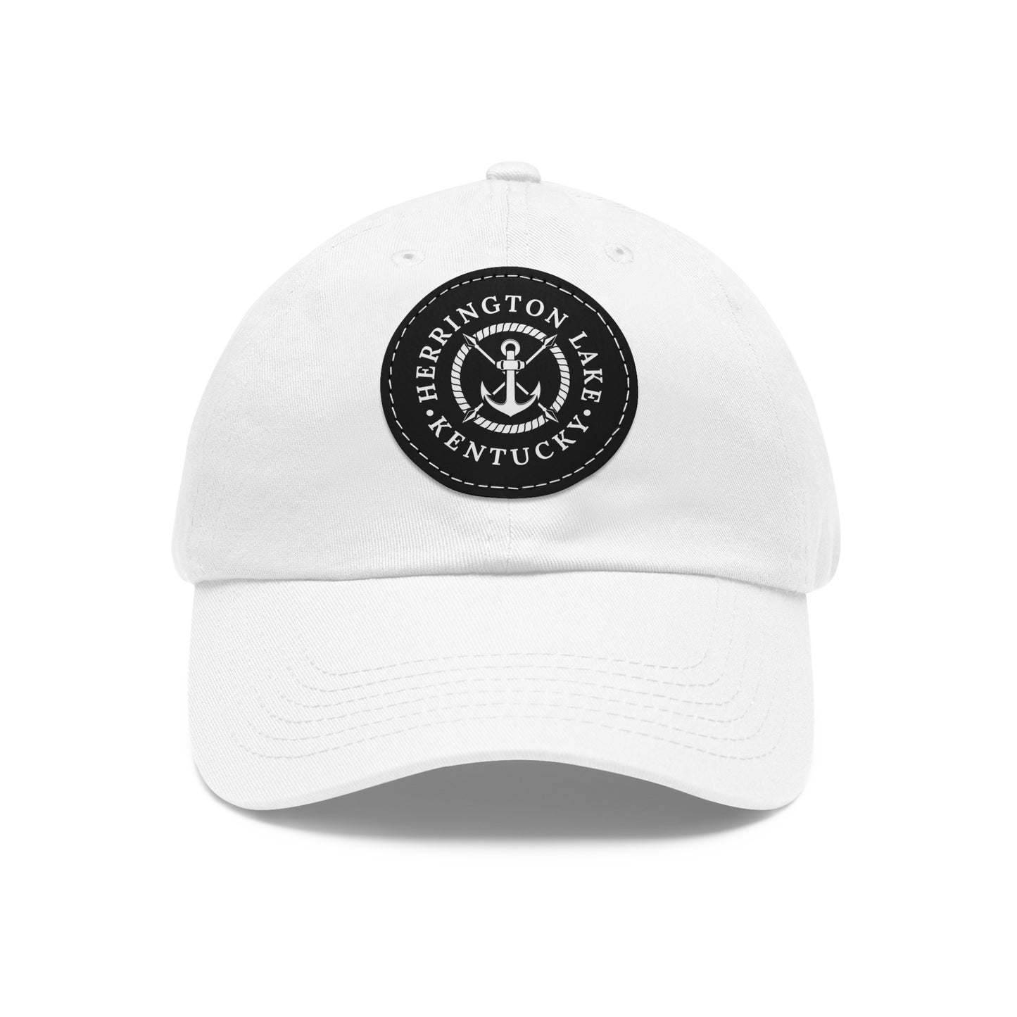 Herrington Lake Nautical Collection Dad Hat with Leather Patch (Round)