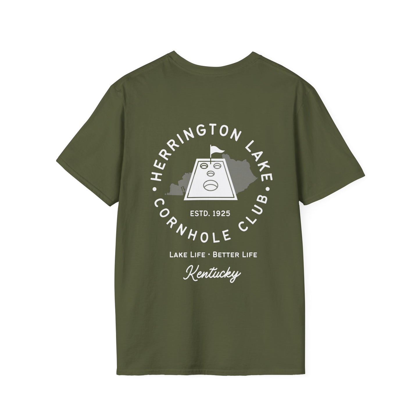 HLKY Cornhole Club Soft Ringspun Cotton Double-Sided Tee