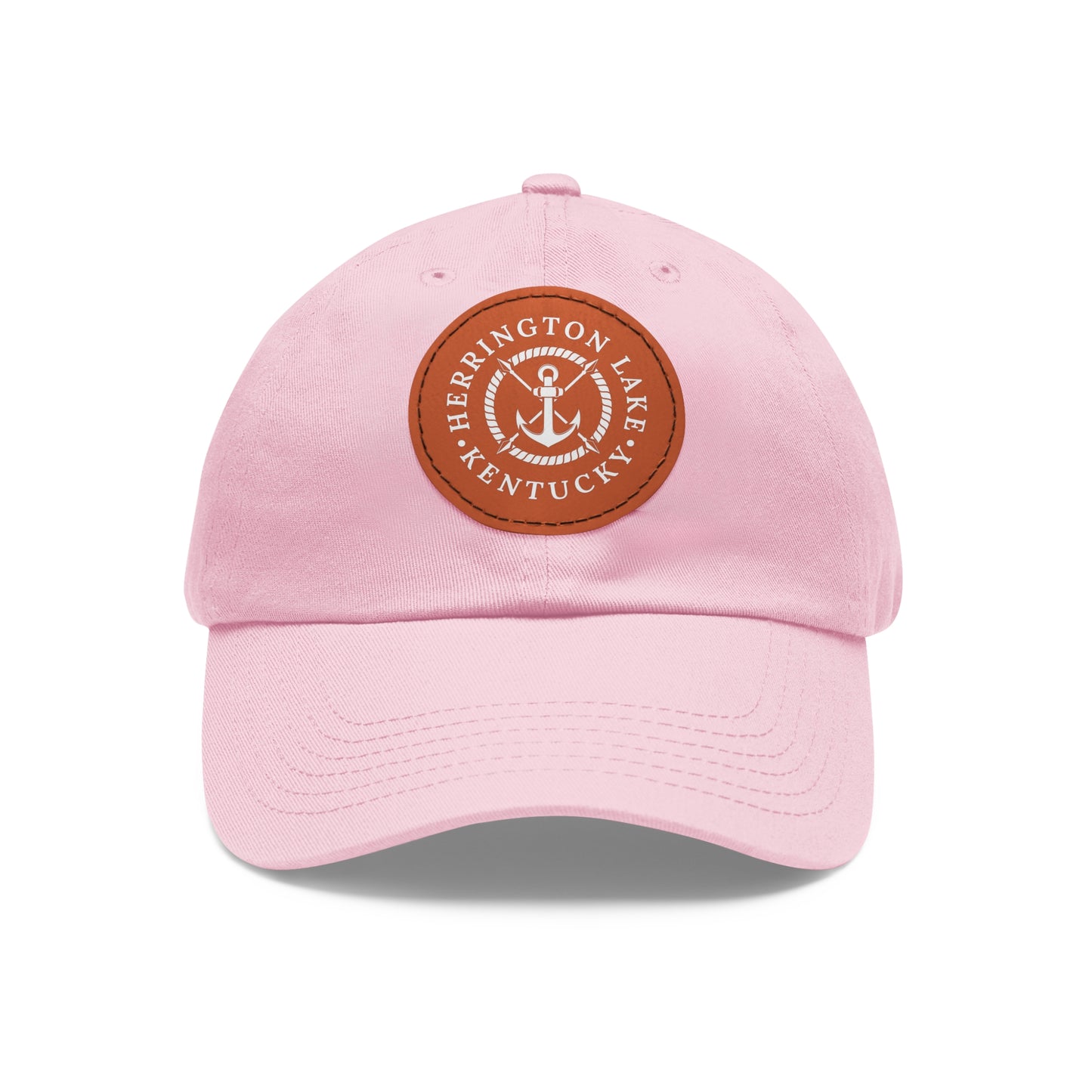 Herrington Lake Nautical Collection Dad Hat with Leather Patch (Round)