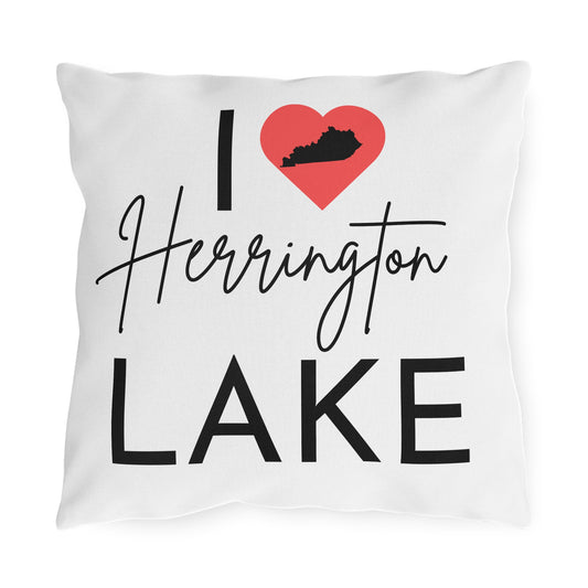 I ♥️ Herrington Lake Outdoor Pillow Outdoor Pillows