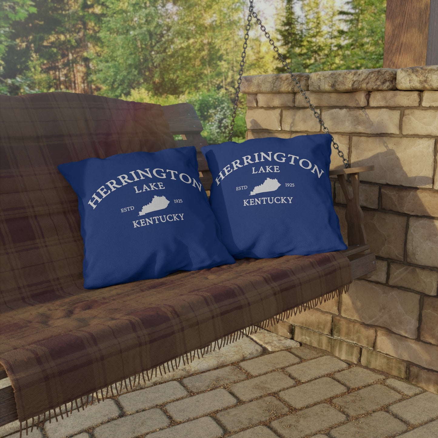 "Simply Herrington" Outdoor Pillows (Blue)
