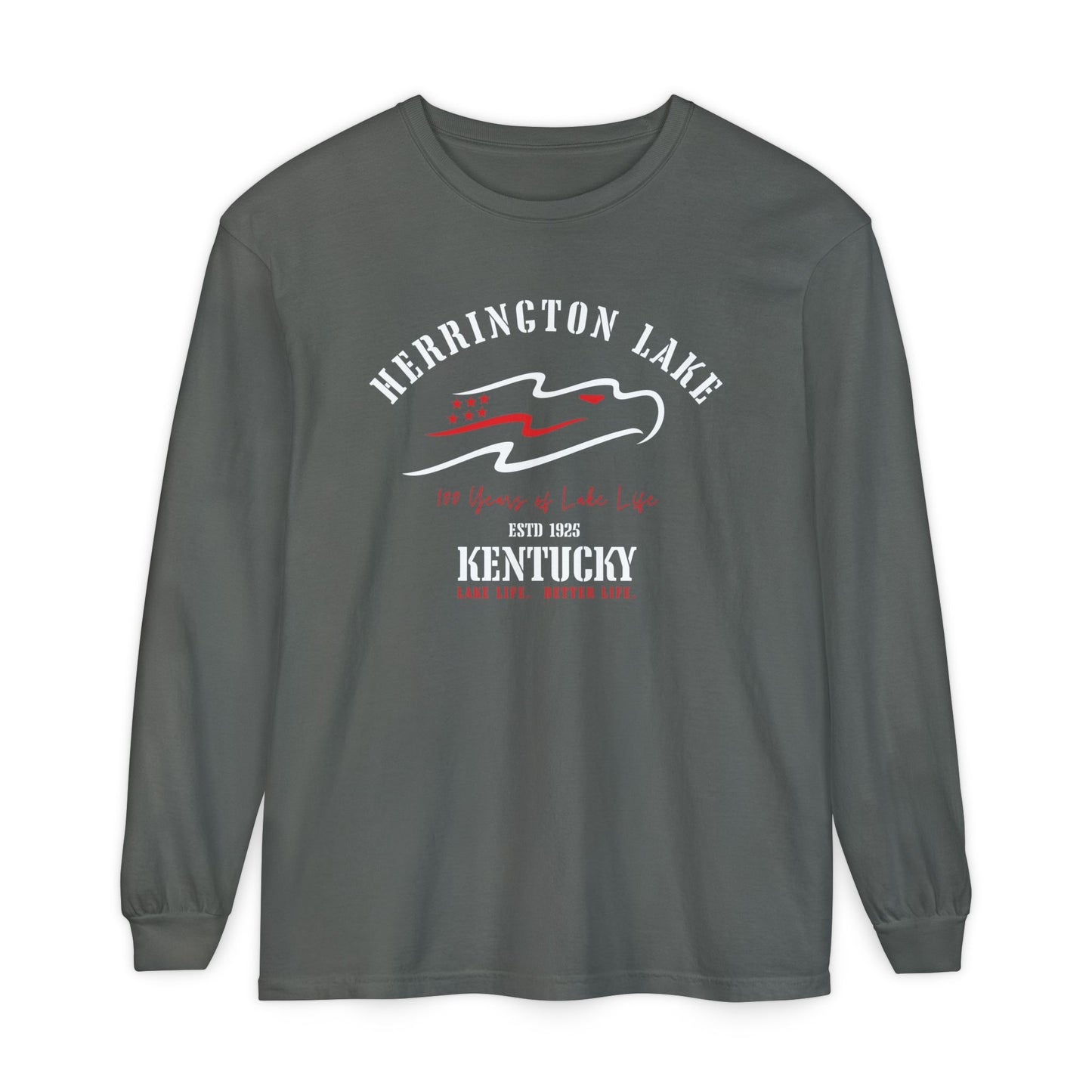 "Heritage Eagle" Herrington Lake Patriots Collection Garment-Dyed Premium Comfort Colors™ Long Sleeve T-Shirt