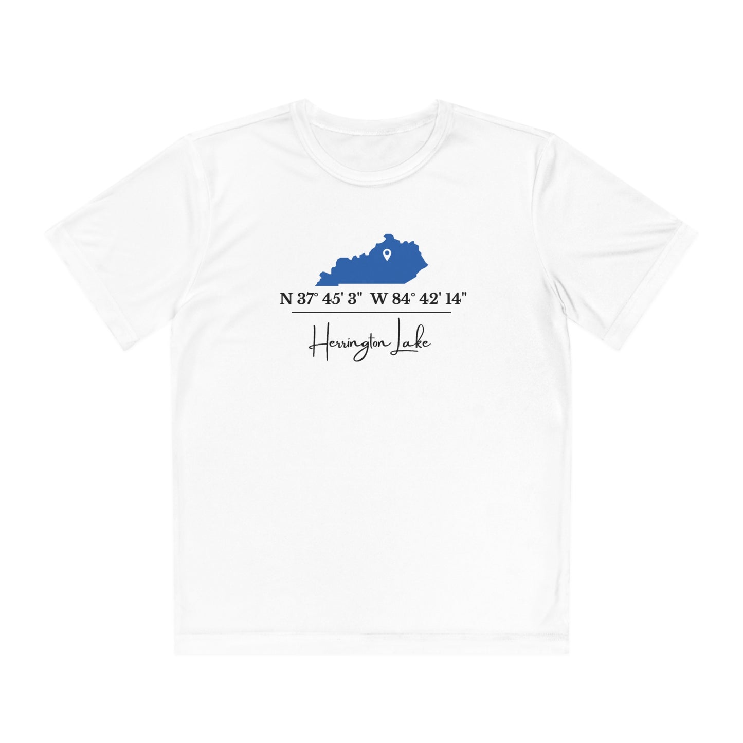 Herrington Lake Coordinates Youth Moisture Wicking Competitor Tee