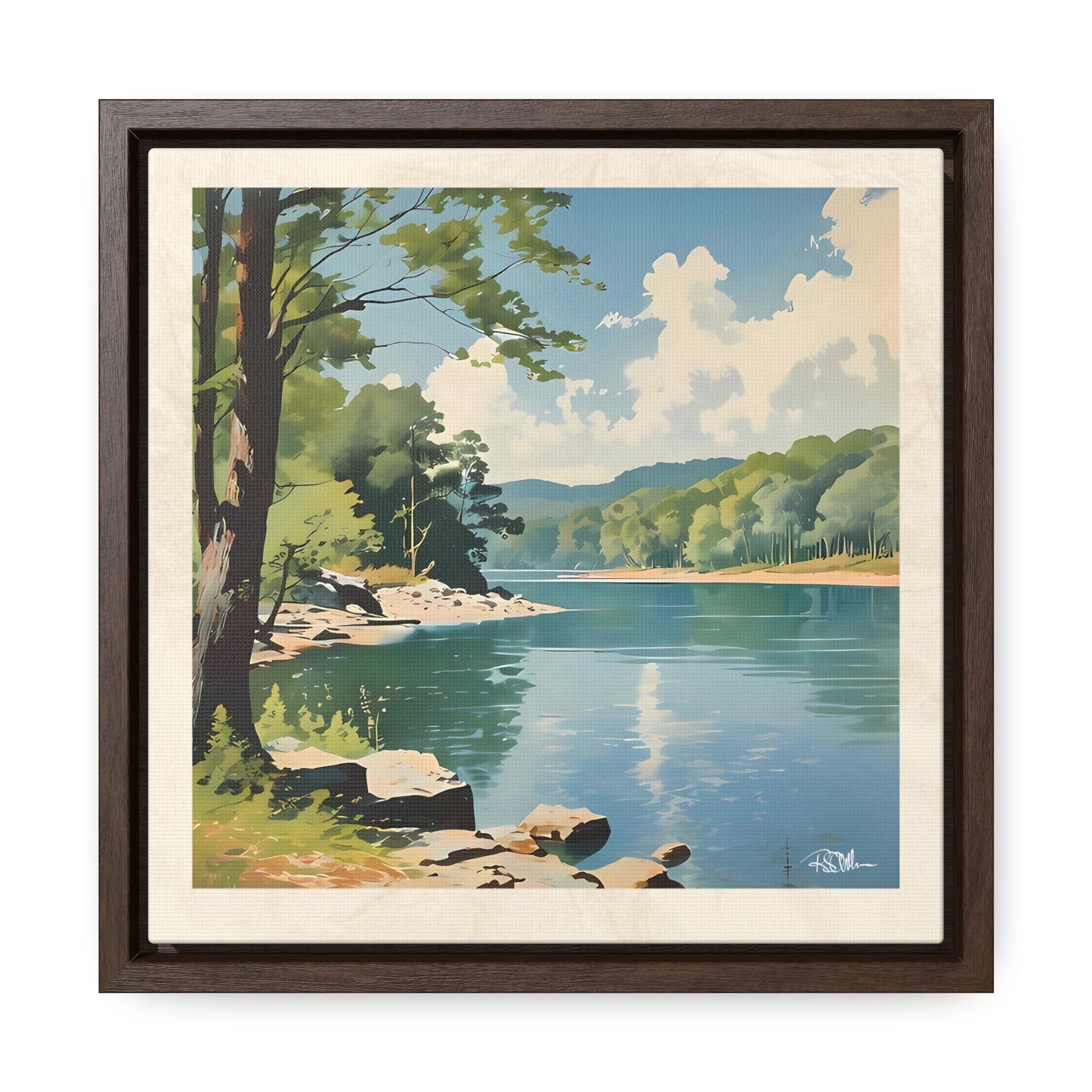 "Afternoon in the Cove" Gallery Canvas Wrap with Poplar Wood Frame