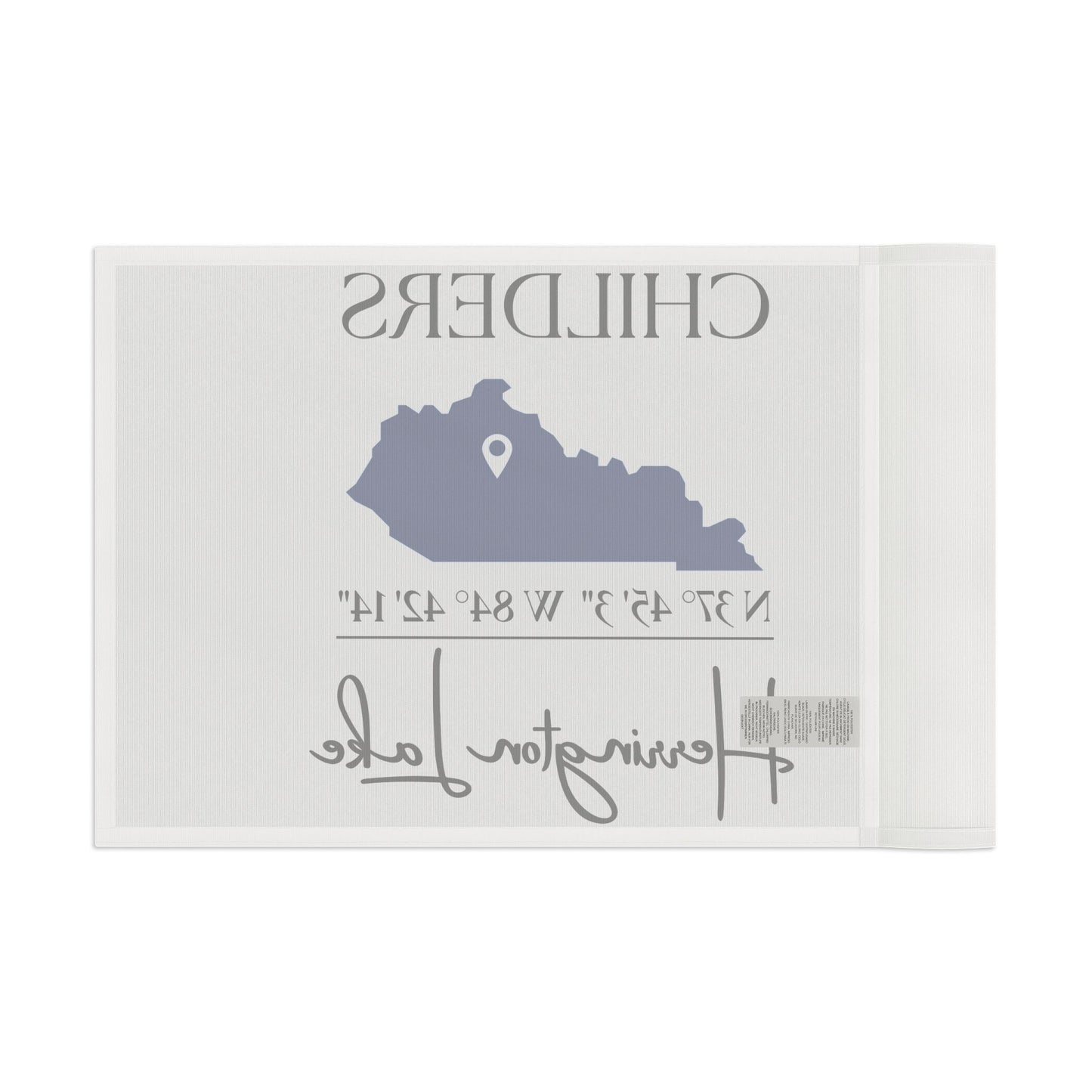 Personalized Custom Herrington Lake Name & Coordinates Flag