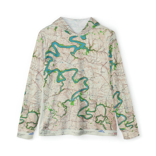 Herrington Lake USGS Topography Map Printed Men's Sports Warmup Hoodie