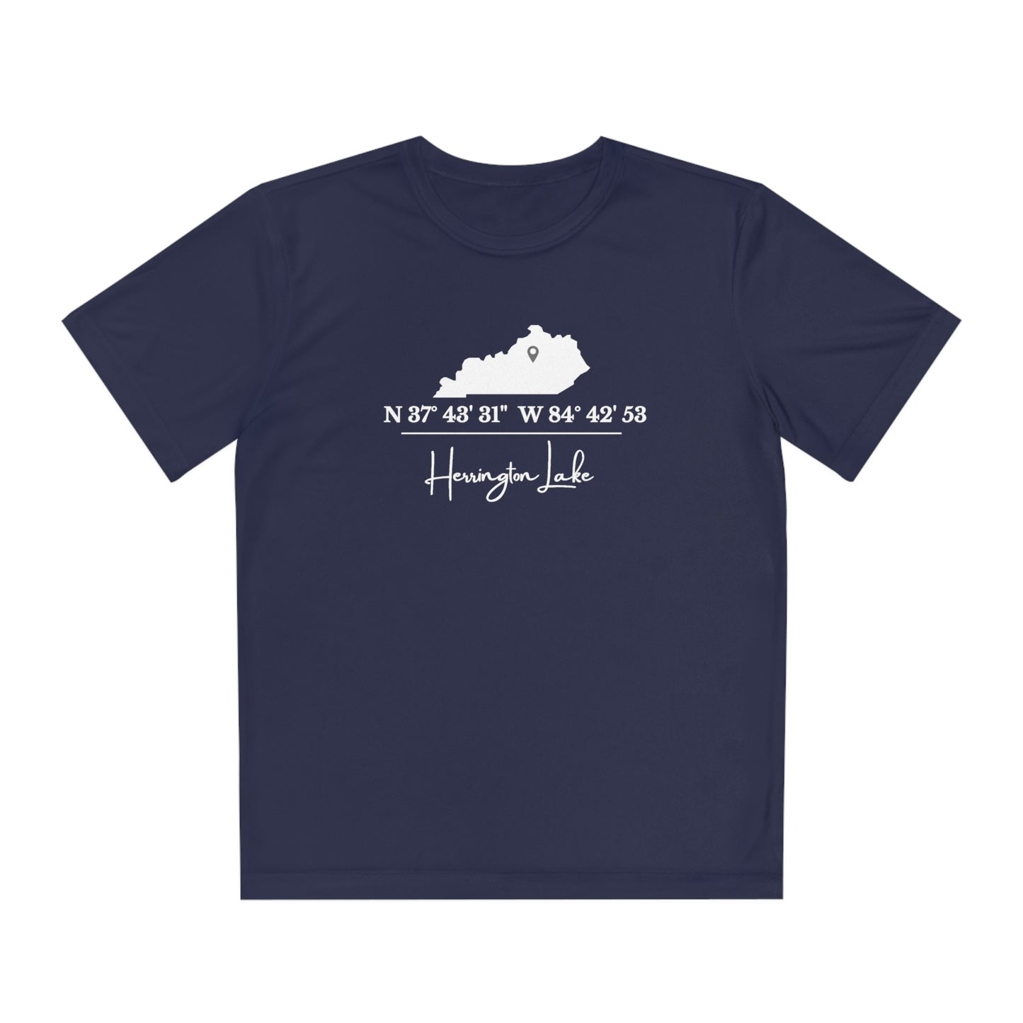 Herrington Lake Coordinates Youth Moisture Wicking Competitor Tee