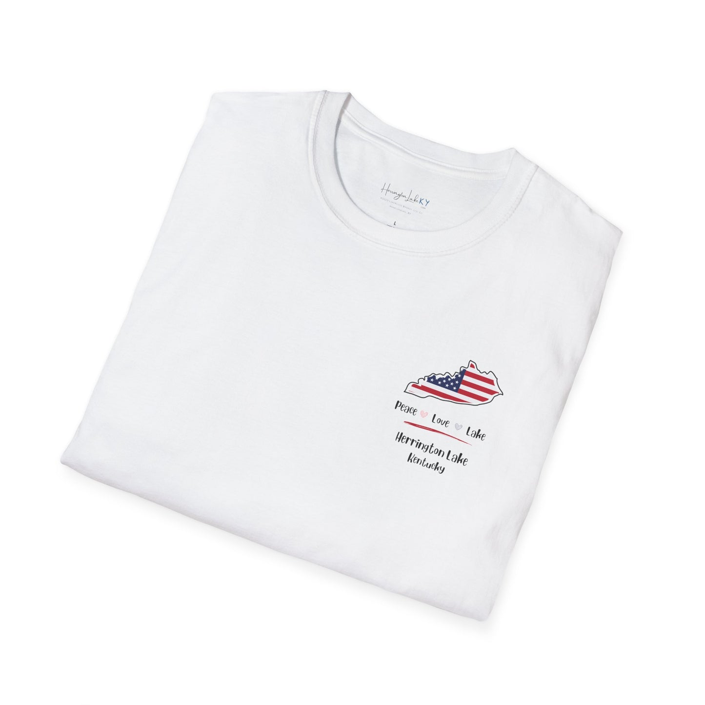 Peace, Love, Lake Double-Sided Ultra Soft Cotton Short Sleeve Tee