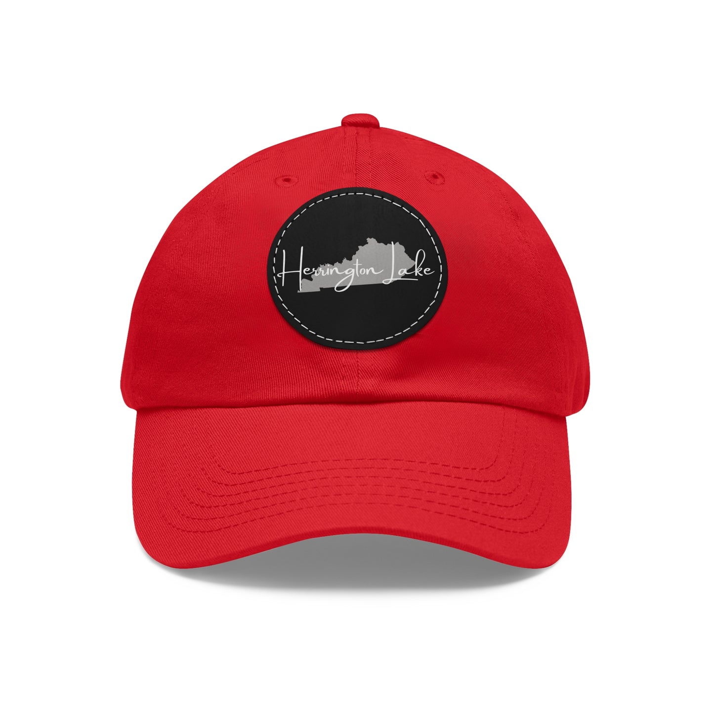 Herrington Lake Signature Collection Dad Hat with Leather Patch (Round)