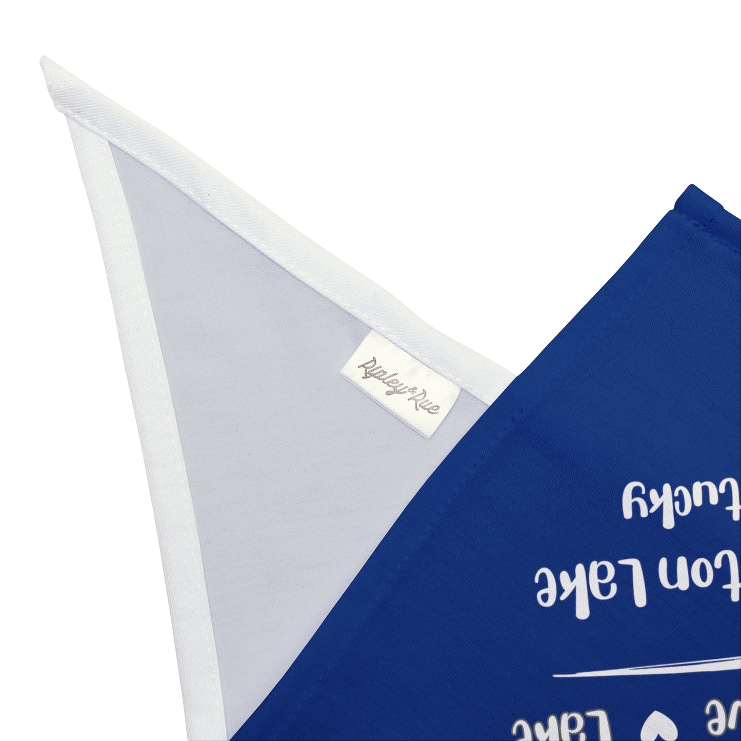 Peace, Love, Lake Pet Bandana, Dark Blue