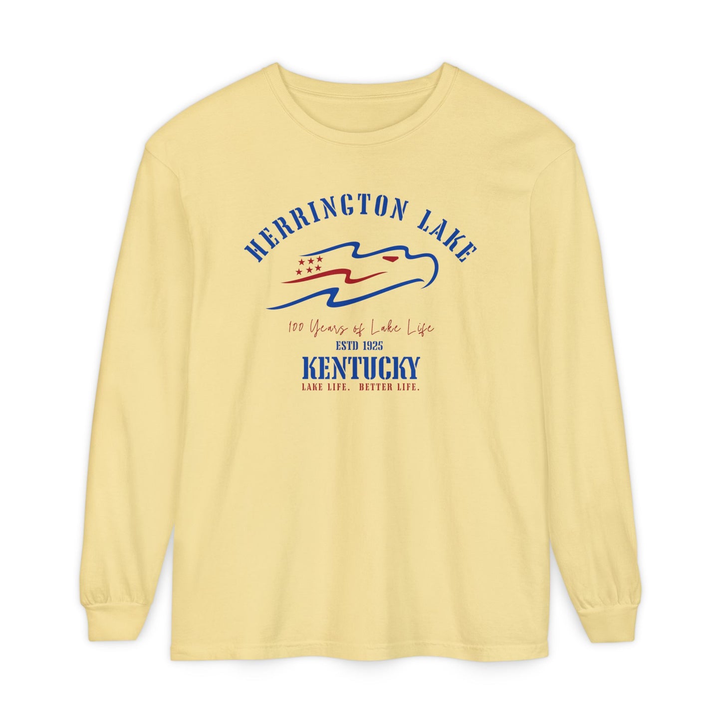 "Heritage Eagle" Herrington Lake Patriots Collection Garment-Dyed Premium Comfort Colors™ Long Sleeve T-Shirt