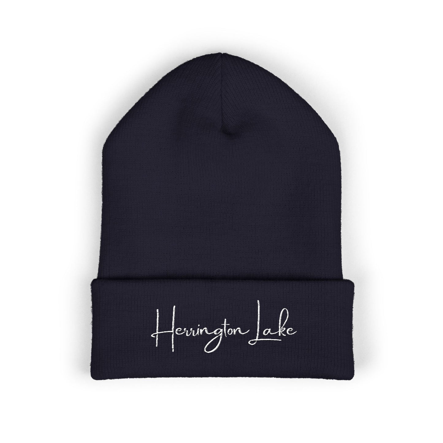 Embroidered Herrington Lake Script Logo Classic Cuffed Beanie