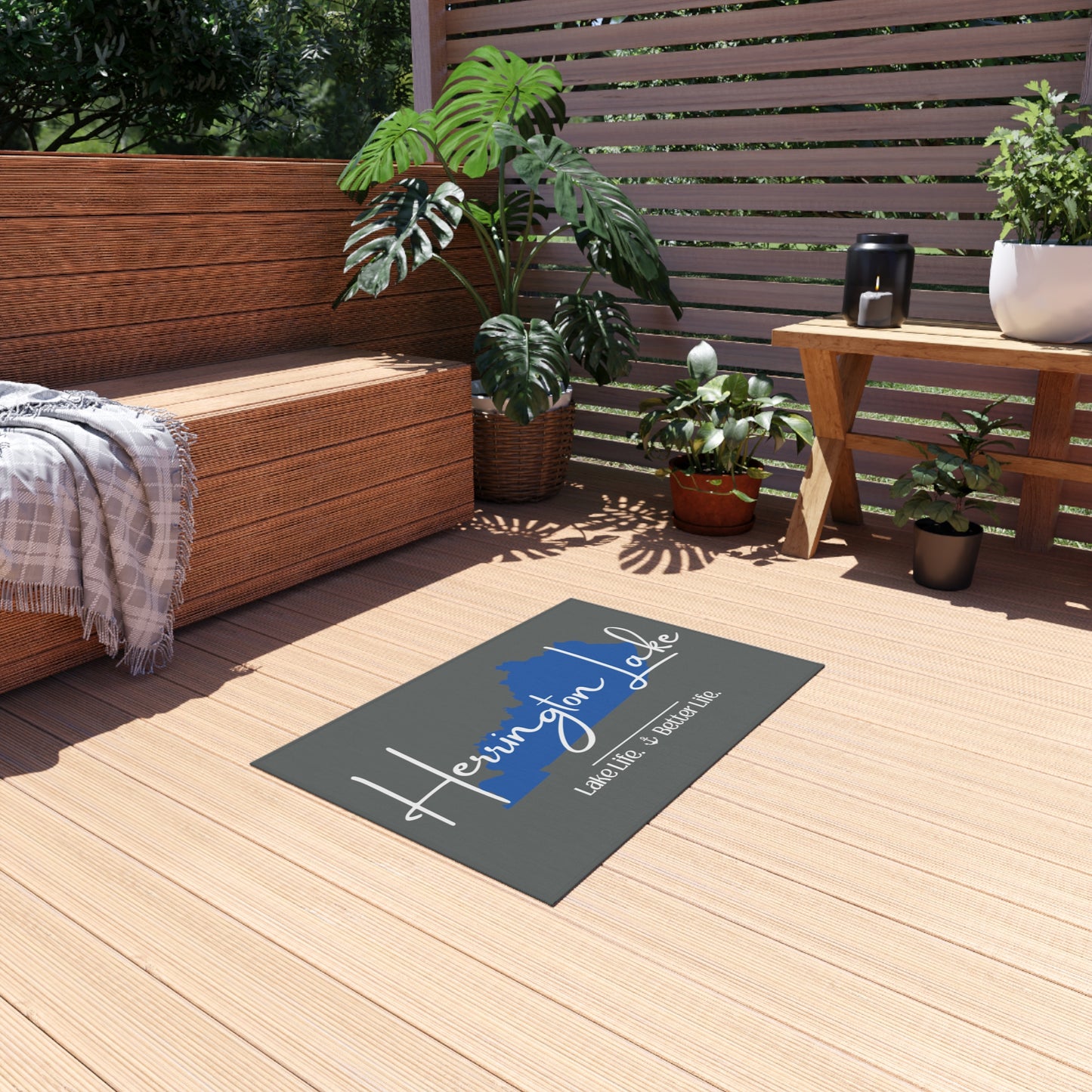 Herrington Lake Signature Outdoor Rug (Dark Grey)