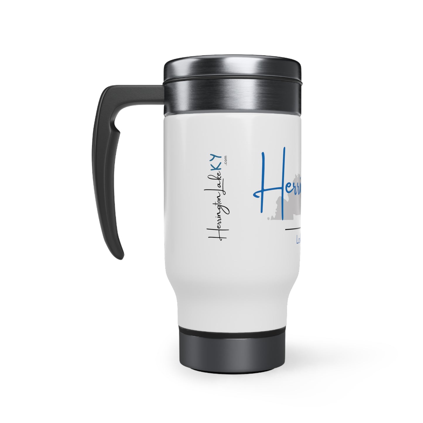 Herrington Lake Signature Collection Stainless Steel Travel Mug with Handle, 14oz