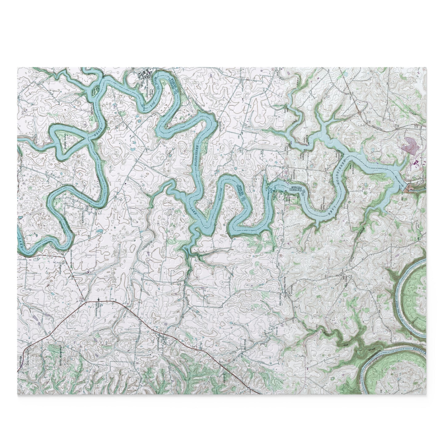 Herrington Lake 1952 Topography Map Puzzle (252, 500-Piece)