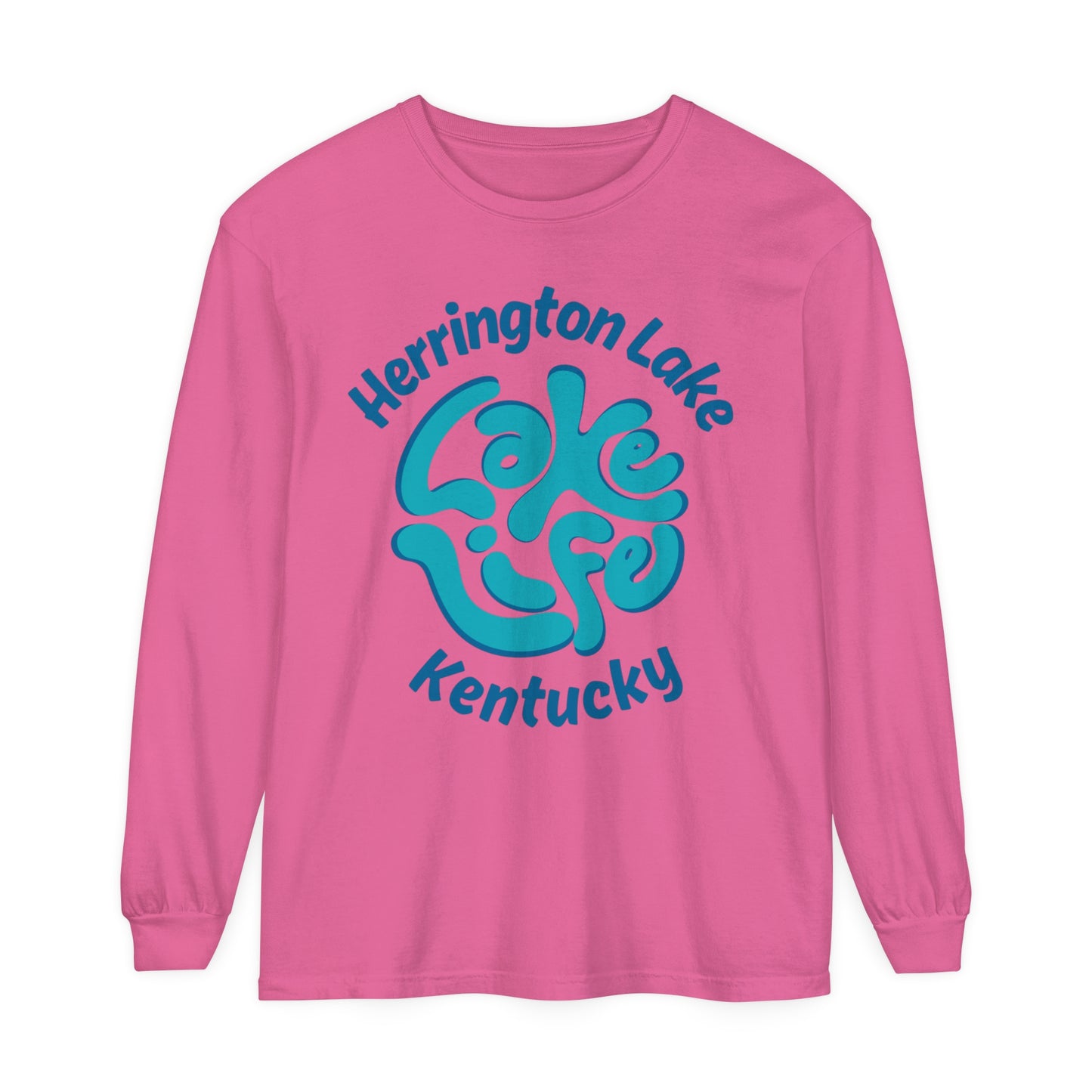 Herrington Lake Spring Pastels "Lake Life" Garment-Dyed Premium Comfort Colors™ Long Sleeve T-Shirt