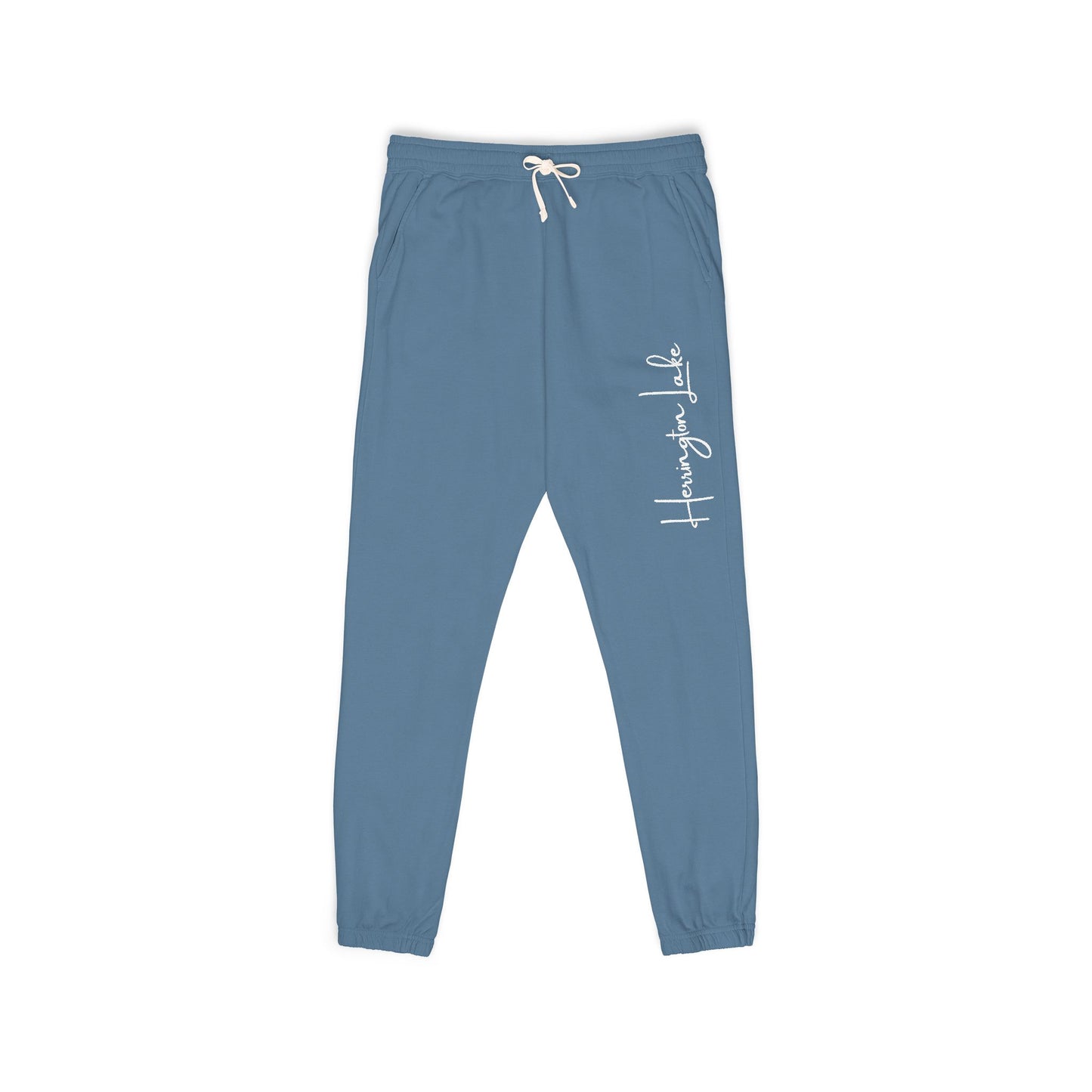 Herrington Lake Script Logo Unisex Garment-Dyed Fleece Sweatpants