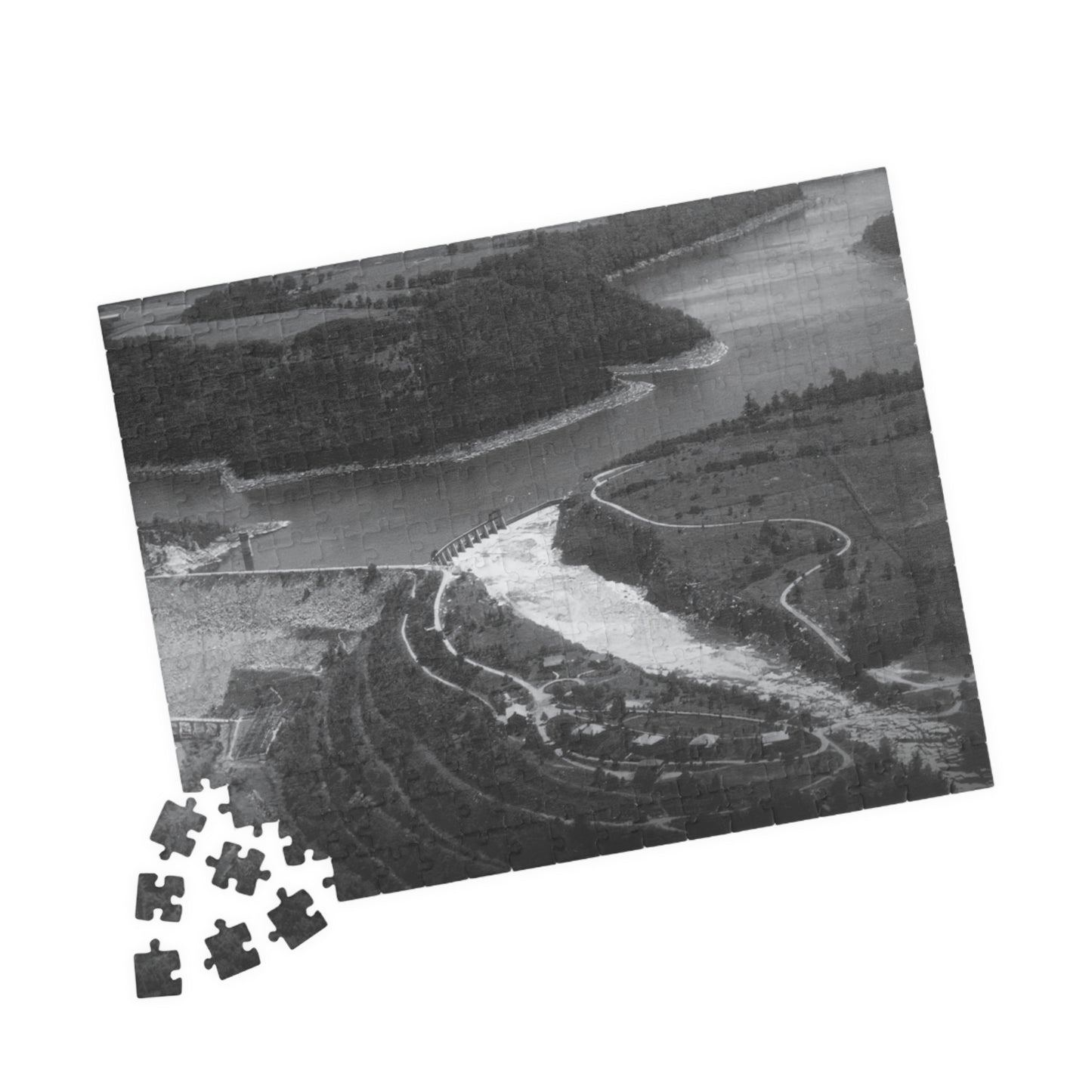Dix Dam Black and White Puzzle (110, 252, 520, 1014-piece)