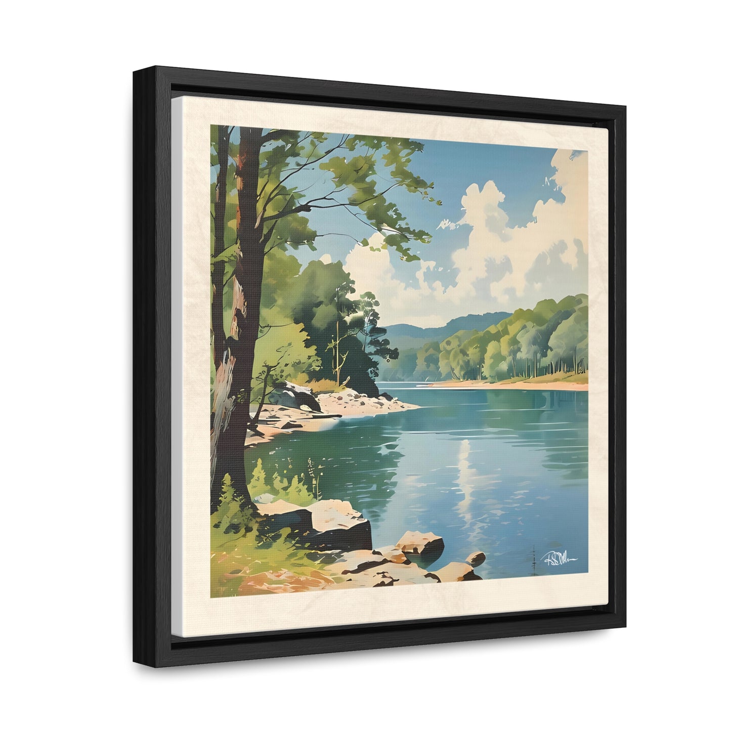 "Afternoon in the Cove" Gallery Canvas Wrap with Poplar Wood Frame
