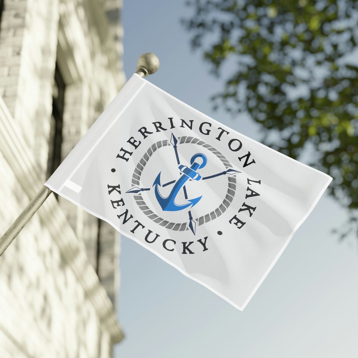 Herrington Lake Nautical Collection Flag - White