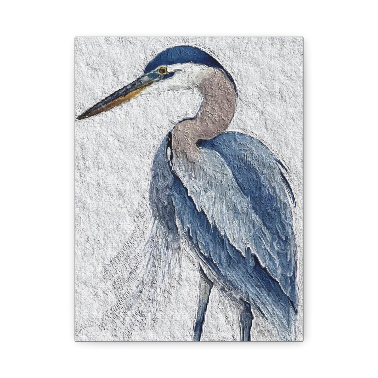 "Icon of Herrington: The Blue Heron" Digital Print on Matte Canvas, Stretched, 1.25"