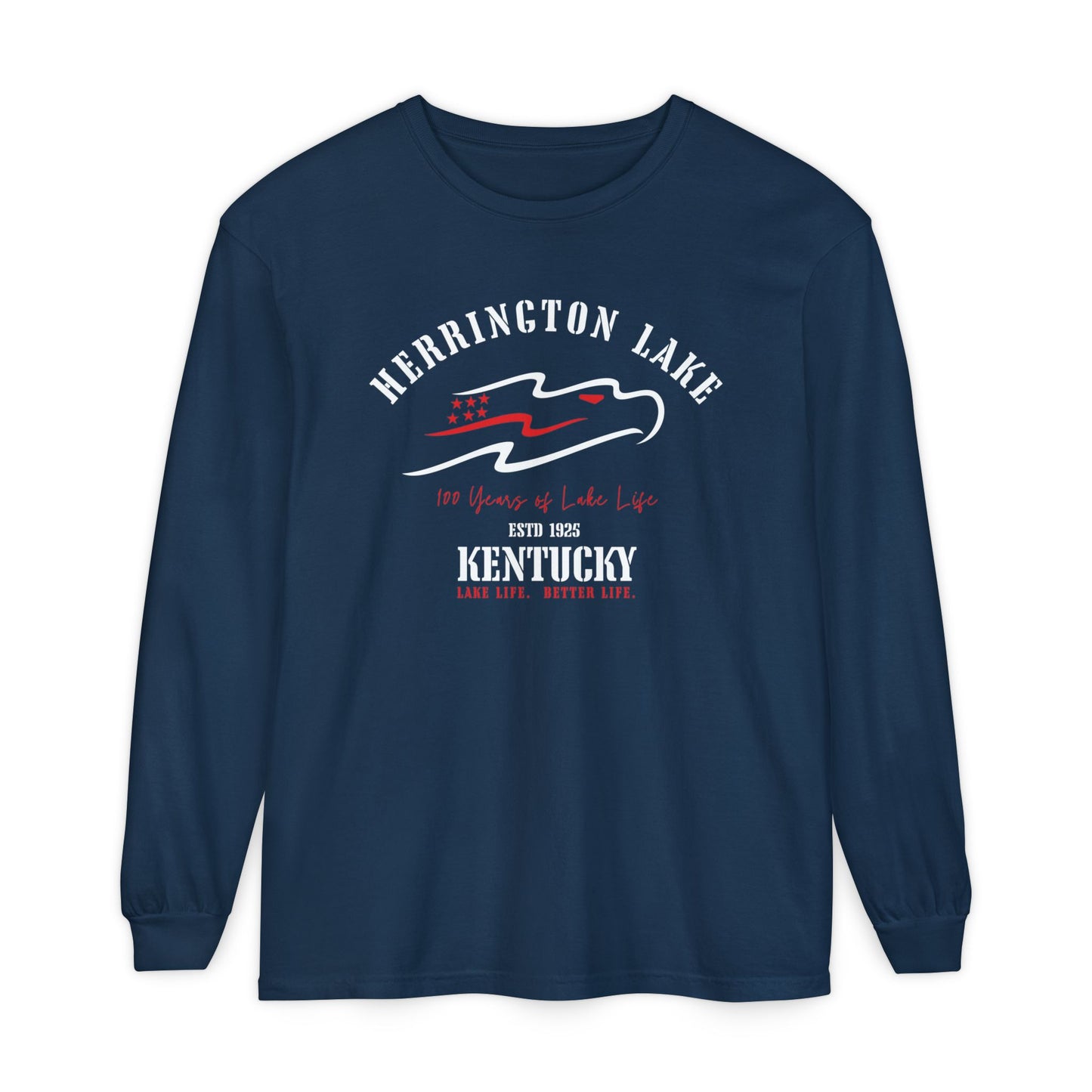 "Heritage Eagle" Herrington Lake Patriots Collection Garment-Dyed Premium Comfort Colors™ Long Sleeve T-Shirt