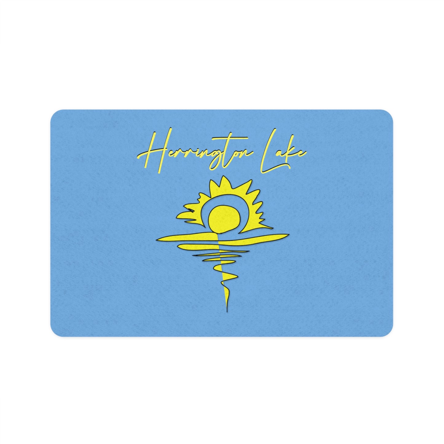 Herrington Lake Sunny Day Pet Food Mat, Light Blue
