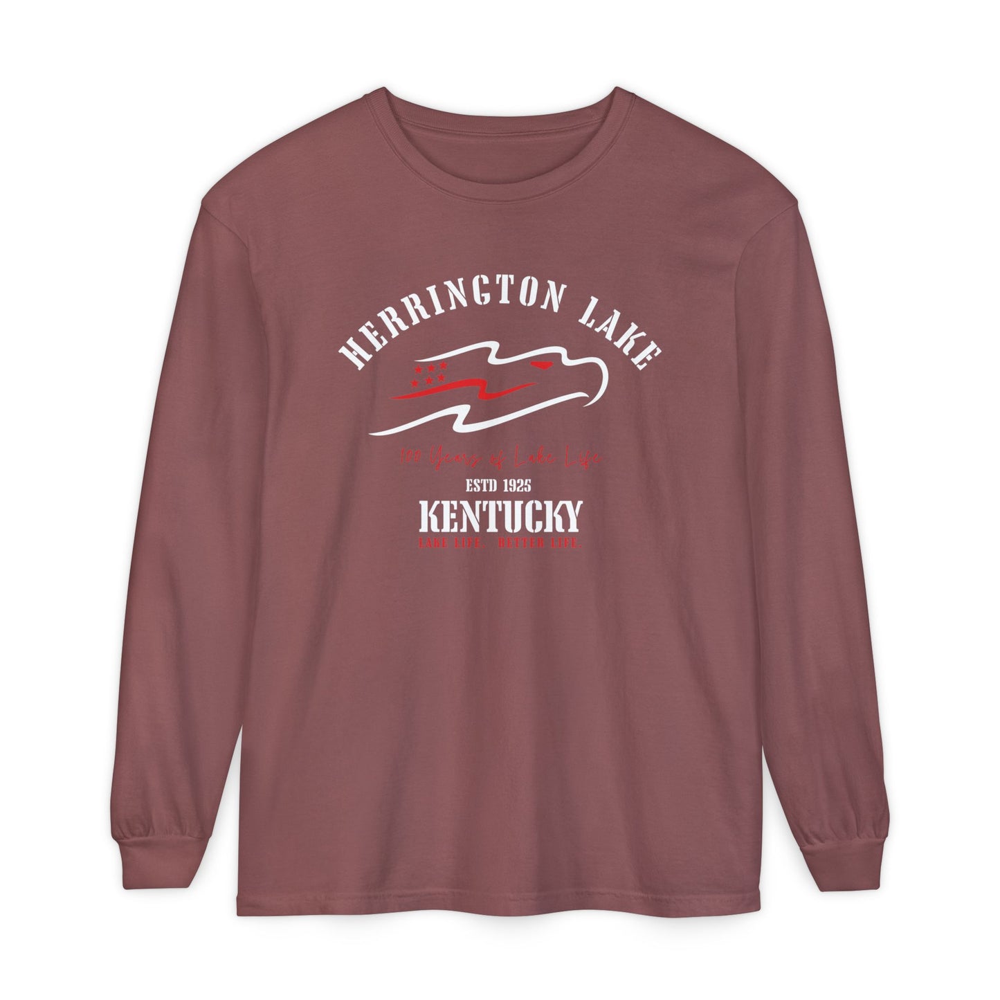 "Heritage Eagle" Herrington Lake Patriots Collection Garment-Dyed Premium Comfort Colors™ Long Sleeve T-Shirt
