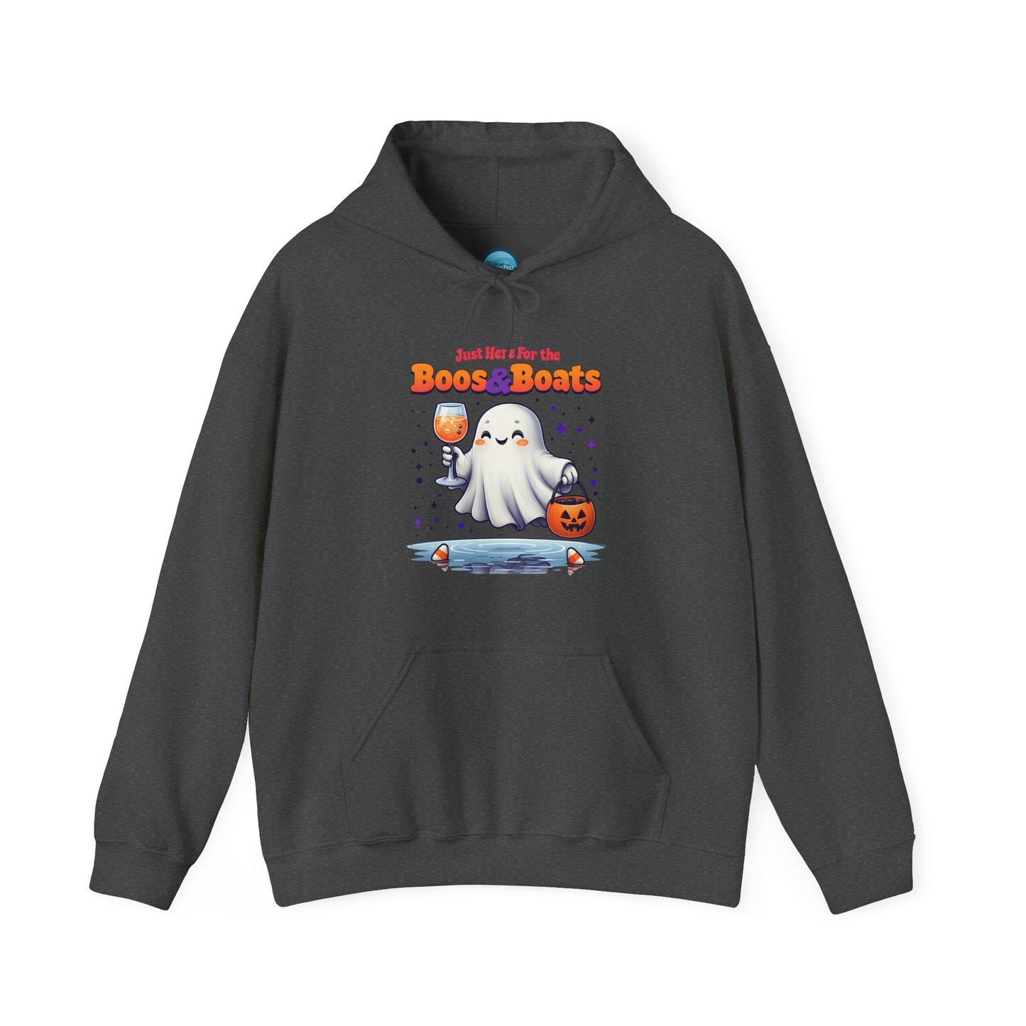 "Just Here For The Boos & Boats" Unisex Heavy Blend™ Hooded Sweatshirt