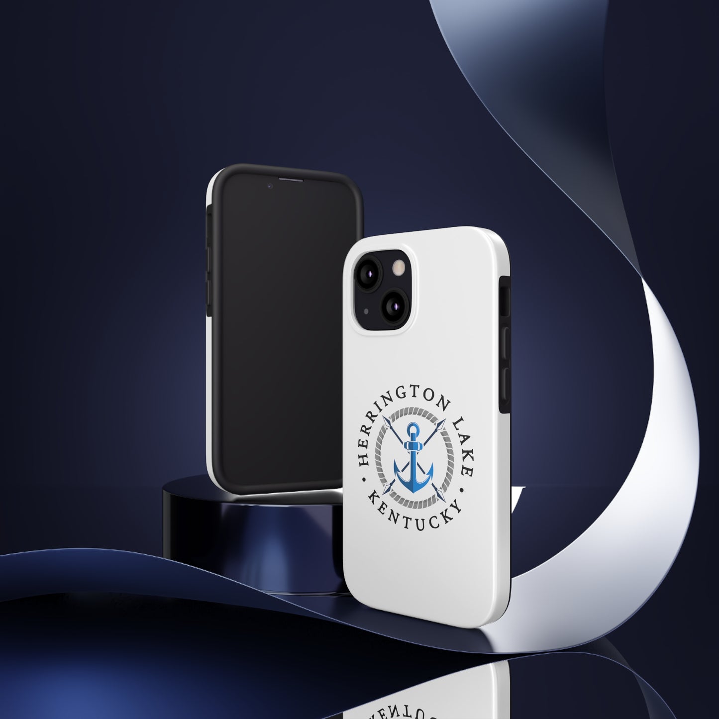 Herrington Lake Nautical Tough Phone Cases, White