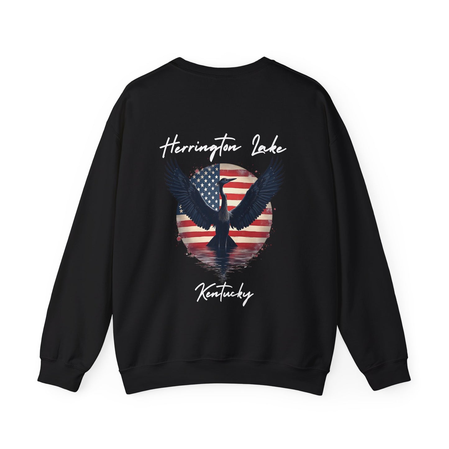 "Liberty Heron" Lake Patriots Collection Double-Sided Print Unisex Heavy Blend™ Crewneck Sweatshirt