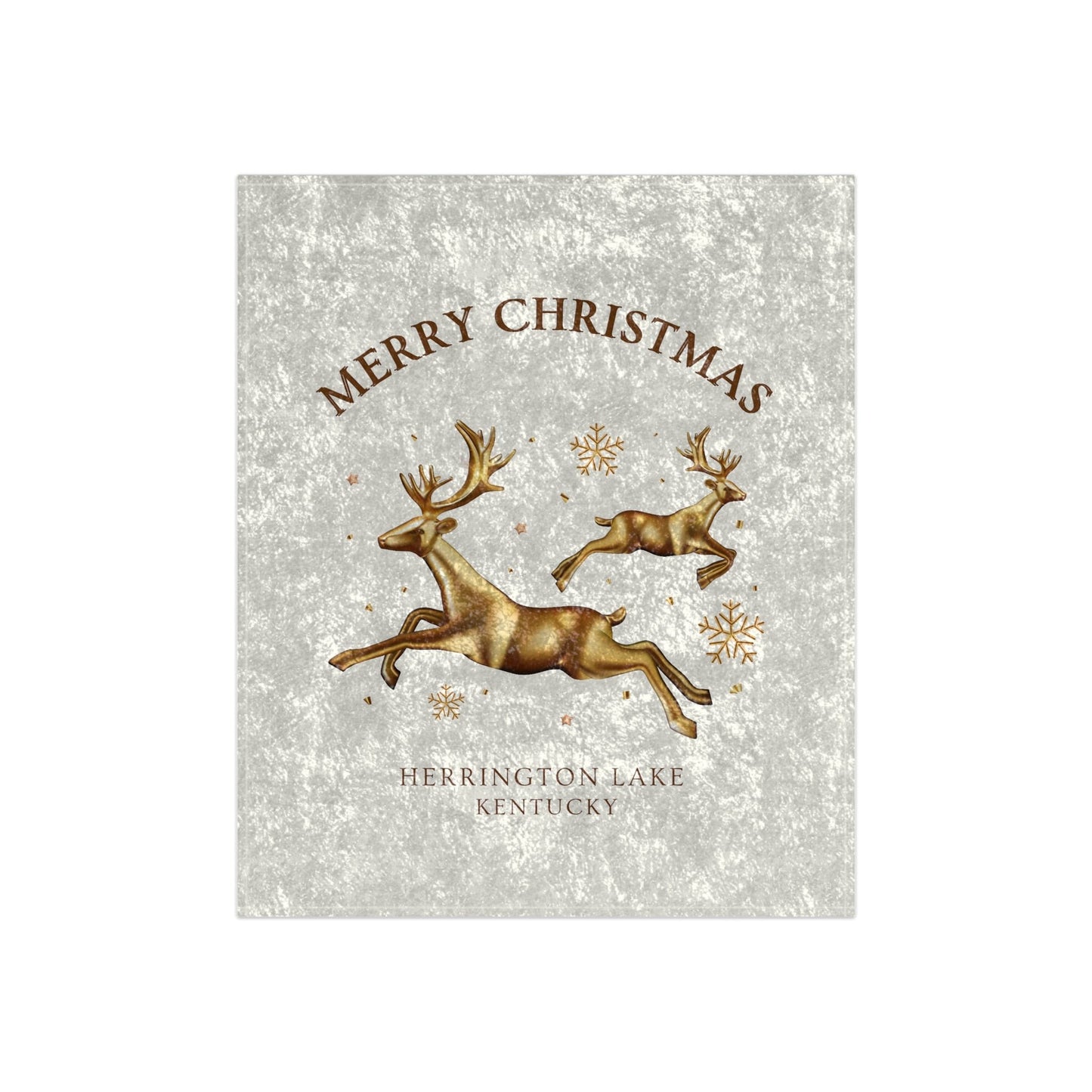 "A Golden Herrington Lake Christmas” Herrington Lake Crushed Velvet Blanket