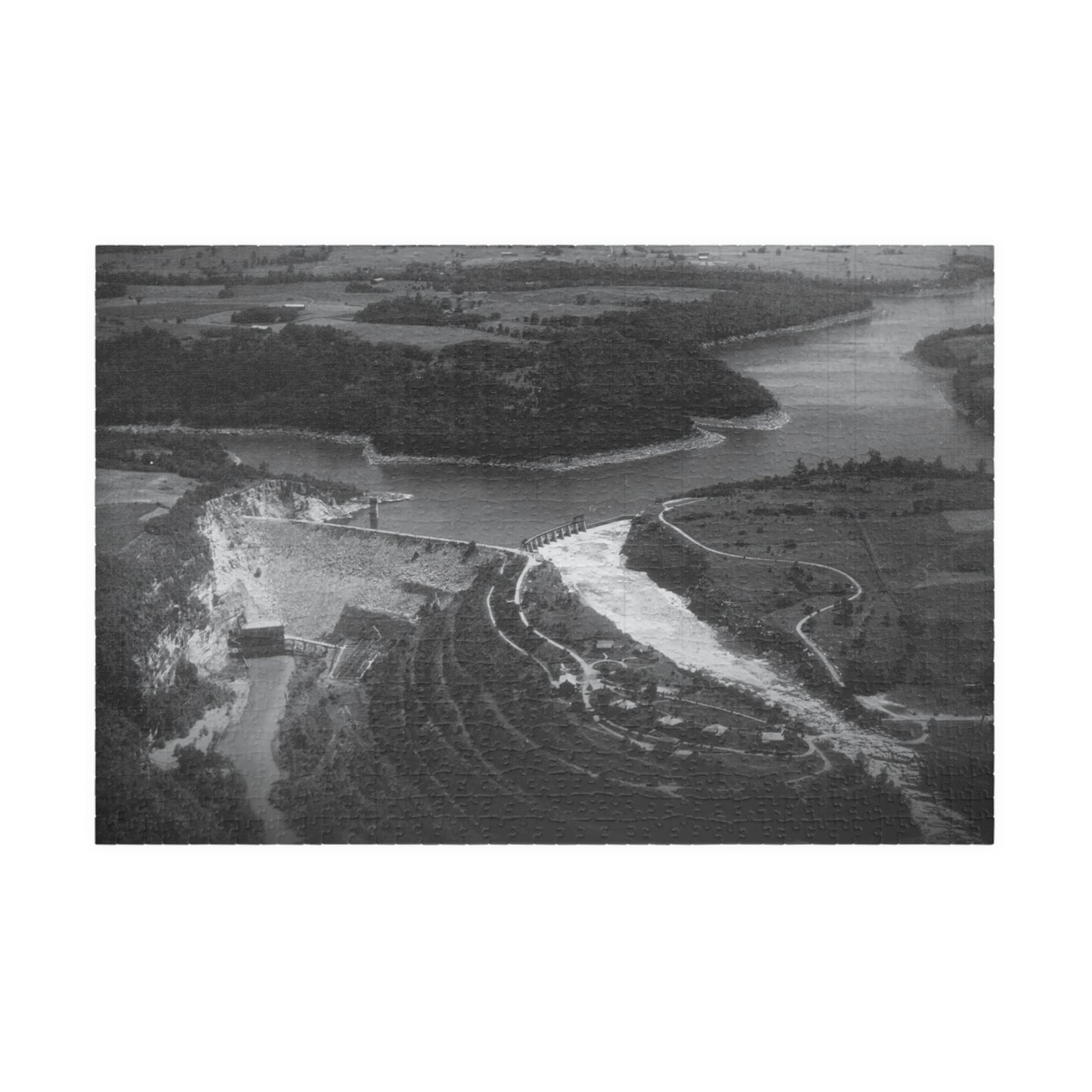 Dix Dam Black and White Puzzle (110, 252, 520, 1014-piece)